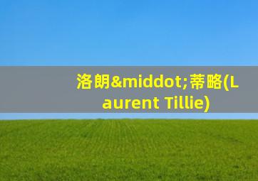 洛朗·蒂略(Laurent Tillie)
